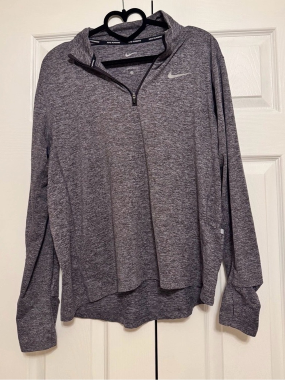Nike Heather Gray Quarter-Zip Pullover